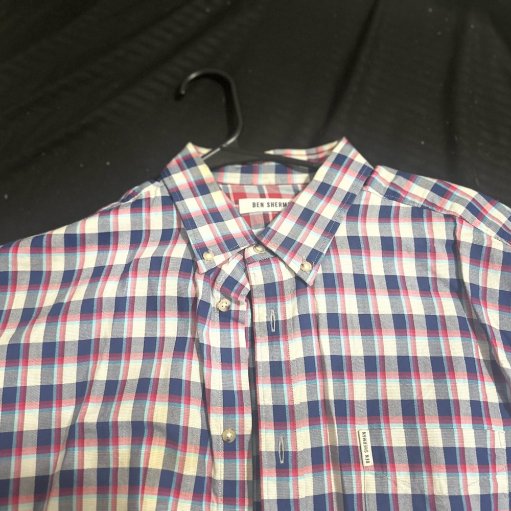 Ben Sherman Men's Multicolor Plaid Button Down Shirt